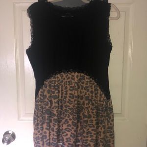 Black & Cheetah Tank